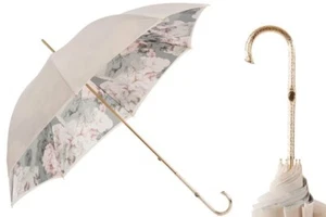 PASOTTI IVORY UMBRELLA WITH FLOWERS INSIDE - Picture 1 of 7