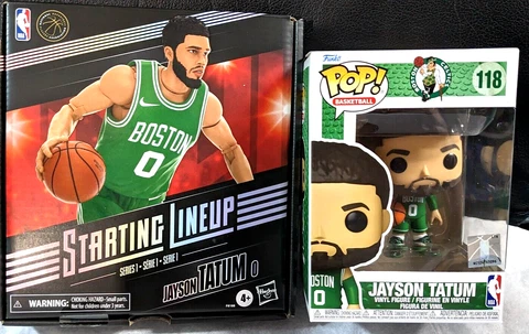 Jayson Tatum Starting Lineup Figure And Funko Basketball #118 -New In Package! Cover
