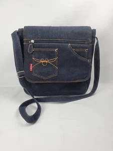Rare Denim Disney Crossbody Bag Pockets Lined Travel Purse Diaper Vacation - Picture 1 of 11