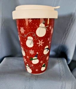 Ceramic 10oz Travel Mug with Silicone Lid Microwave & Dishwasher Safe - Picture 1 of 7