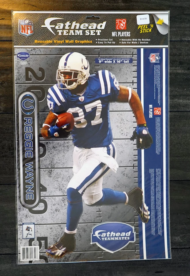 Póster adhesivo de compañero de equipo Fathead de Reggie Wayne Indianapolis Colts Foto 1 de 1