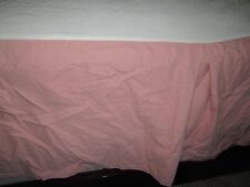 RESTORATION HARDWARE Cotton King Size Soft Pink Bed Skirt Dust Ruffle 18" Drop