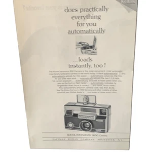 Vintage 1965 Kodak Instamatic 800 Camera Automatically Ad Advertisement - Picture 1 of 4