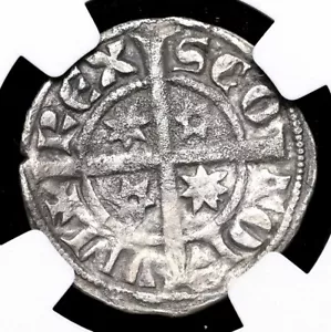 SCOTLAND. Alexander III. 1249-1286. Silver Hammered Penny, NGC VF Details - Picture 1 of 4