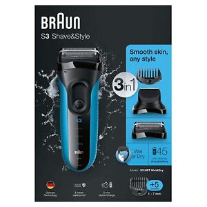 Braun Series 3 Shave&Style 3010BT 3-in-1 Electric Wet&Dry Shaver with Precision 