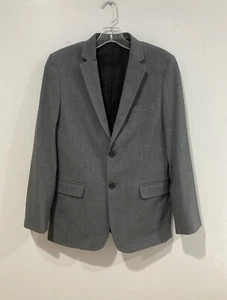 Calvin Klein Gray Two Button Boys Classic Blazer Jacket Size 18 - Picture 1 of 11