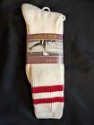 Vintage NEW Pair Tube Red Ringed Sock Gold Toe Racquetbal Tournament 