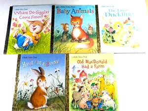 Little Golden 5 Book Critters Lot - Picture 1 of 12