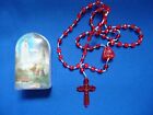 PORTUGAL OUR LADY OF FATIMA ROSARY IN BOX MINT (lile not red )32cm