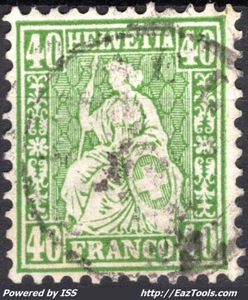 SUISSE N° 39 AVEC OBLITERATION - Picture 1 of 2