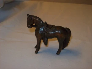 Vintage 50er Jahre Bronzeguss Metall Spielzeug Pferd - Bild 1 von 5