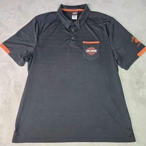 Harley Davidson Red Rock Las Vegas Polo Shirt Short Sleeve Black Size 2XL Black - Picture 1 of 7