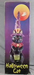 30" Harz schwarze Katze Hexe & Geist Halloween Figur Indoor Outdoor Dekor Costco - Bild 1 von 12