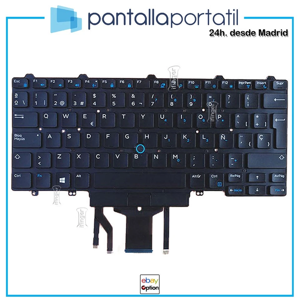 IFINGER Teclado para DELL Latitude E5480 5480 5488 5490 5491 5495 E7450 E7470 7480 7490