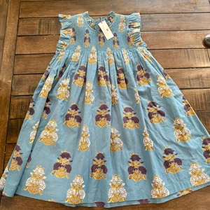 NWT Pink Chicken Stevie Dress in Blue Flowerette, 7 - Picture 1 of 6