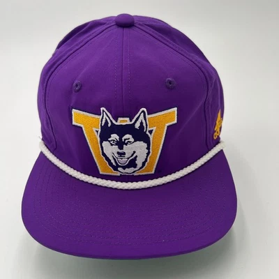 Adidas Púrpura Washington Huskies Husky Logo Cuerda Snapback Sombrero OSFA Foto 1 de 4