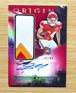 2022 Panini Origins SKYY MOORE RED HOLO RPA /99, 3-Color, Chiefs RC