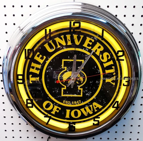 17" University of IOWA Hawkeyes Sign Neon Clock Cover