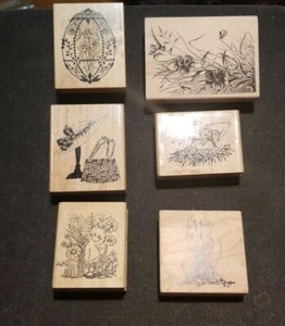 Rubber Stamps Lot of 6 Various designs  - Picture 1 of 5