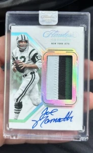 2023 Panini Flawless Joe Namath 3 Color Patch On Card Autographed #/20 Sealed - Picture 1 of 2