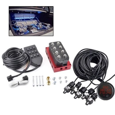 Válvulas solenóides Air Ride com interruptor controlador +5 em 1 display medidor de passeio aéreo - Imagem 1 de 4