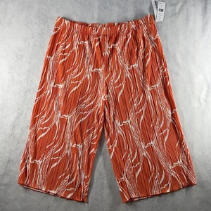 Rafaella Womens Sz 2X Comfort Pull on Wide Crop Pants Corral Pink Travel $79 NWT - Picture 1 of 9