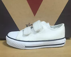 VICTORIA Art. 06655 scarpe sneakers bambino in tela bianco chiusura con strrappi - Imagen 1 de 3