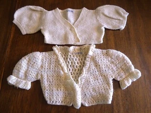 2 gilets de bébé (ou poupée) en laine fait main de la marque " P.MORDRET PARIS" - Picture 1 of 3