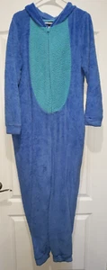DISNEY STITCH PAJAMA 1 PC SLEEPER FLEECE boy girl size XL 16/18 HOOD WARM! CUTE! - Picture 1 of 2