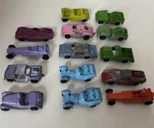Vintage 1960-70s Lot 14 Tootsie Toy Diecast Cars & Trucks Fiat, Dragster, Jaguar - Picture 1 of 8