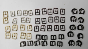 52 Stück kleine Schnallen -- Durchlass ca. 1cm breit -- Silber Gold Schwarz - Bild 1 von 6