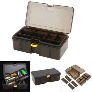 Fishing Tackle Box Organizer Dual Layer Lure Hooks Case with Removable Dividers - Picture 1 of 12