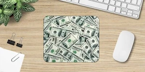 Money $100 Bill Mouse Pad 9.5"x8" Non Slip Rubber Bottom Large Computer - Picture 1 of 2