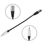 Gold Plated 3.5mm Mono Male To 3PIN XLR Male PVC Exterior Zinc Alloy Shell A EOB