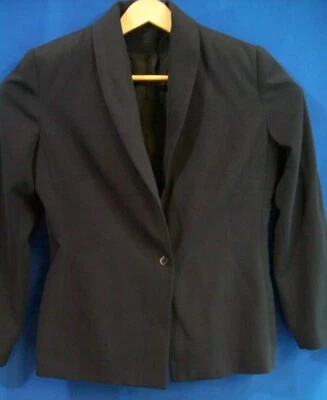 Blazer para mujer Hillard And Hanson talla 12 forrado con un botón de polietileno negro Foto 1 de 4