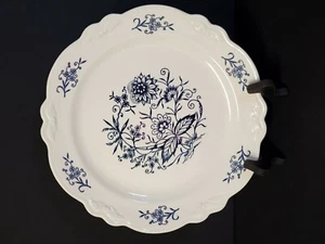 Vintage Dresden Imperial Blue 10" DINNER PLATE~Homer Laughlin Blue floral design - Picture 1 of 3
