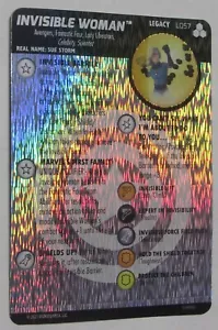 INVISIBLE WOMAN L057 LEGACY CARD Fantastic Four Future Foundation Heroclix - Foto 1 di 2