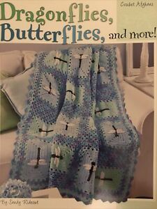 Dragonflies Butterflies & More - Sandy Rideout Leisure Arts 3847 Crochet Afghans