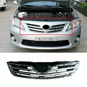 Reemplazo de parrilla de malla delantera superior cromada para Toyota Corolla 2011-2013 - Imagen 1 de 5