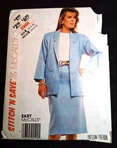 McCALL'S UNCUT VTG Easy Pattern 2966 Misses Size 14-18 Jacket Pull-On Skirt Suit - Picture 1 of 7