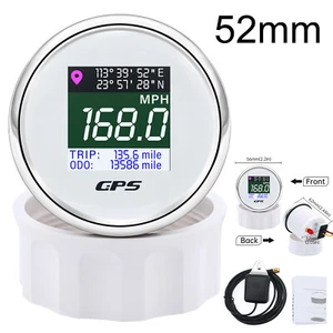 52mm Boat LCD Digital GPS Speedometer Odometer Gauge for Motorcycle Car Truck - Picture 1 of 14