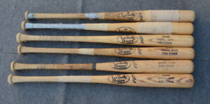 Lot of 6 Louisville Slugger Pro Stock Baseball Bats Model C243_C271_M159_C243.