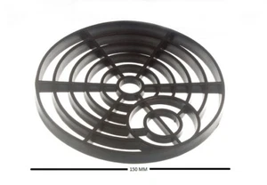 Gulley Gitter Ablauf Abdeckung Deckel schwarz PVC 6 Zoll 150 mm rund - Bild 1 von 1