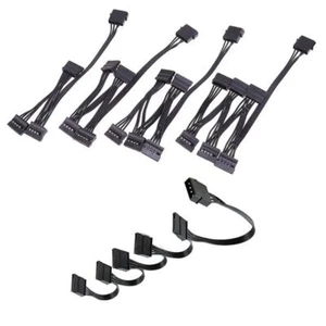 Cavo di alimentazione disco rigido 4 pin adattatore splitter SATA per disco rigido/HDD SSD - Foto 1 di 16