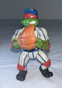 Teenage Mutant Ninja Turtles Grand Slammin' Raph Figure 1991 TMNT w/Glove