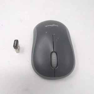 Logitech Wireless Mini Mouse M185 Gray W/ USB Dongle M/N: M-R0061 On/Off Button - Picture 1 of 17
