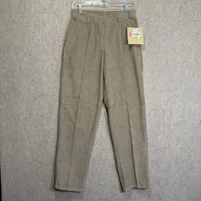 Винтажный новый с Ярлыками Woolrich брюки женщин 4 сужающийся ноги высокая талия коричневый хаки вельвет - Изображение 1 из 4