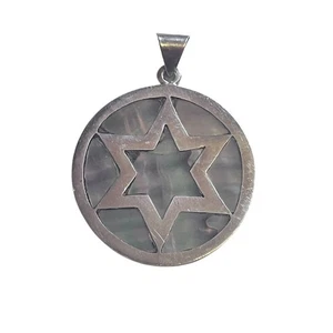 Vintage Silber Davidstern Anhänger - Israel Judaica Schmuck - Bild 1 von 9