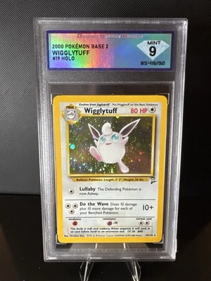2000 Mint Wigglytuff 19/130 Base Set 2 HOLO Rare - AI Graded DSG 9 Pack Fresh - Image 1 of 2