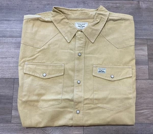 Kimes Ranch James Marrón Para Hombres XXL Ropa de Trabajo Western Pearl Snap Manga Larga NUEVO - Imagen 1 de 10